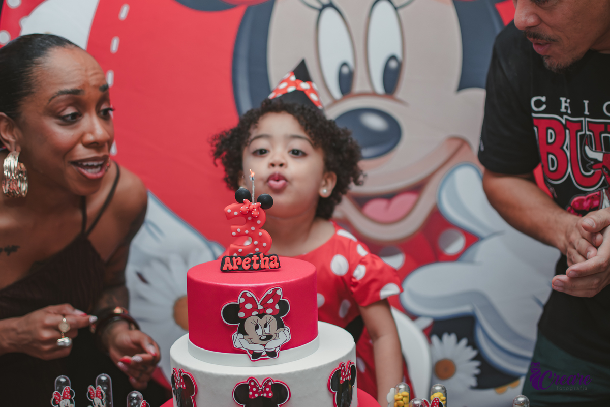 fotografia de aniversário infantil feito em casa, com tema Minnie. Festa de aniversário de menina de 3 anos. fotógrafo em Mauá, fotógrafo em Santo André, fotógrafo em SBC. Fotógrafo no ABC Paulista.