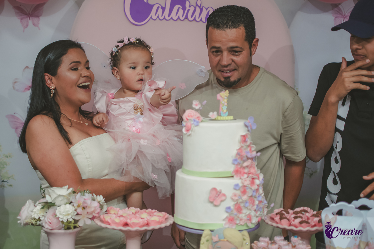 fotografia de aniversário de 1 aninho, festa com tema borboleta, aniversário de bebê de 1 ano, fotógrafo em Santo André.