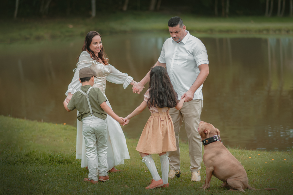 ensaio fotográfico em São bernardo do campo com estilo Cottagece. Fotografia artística de família estilo vintage.
