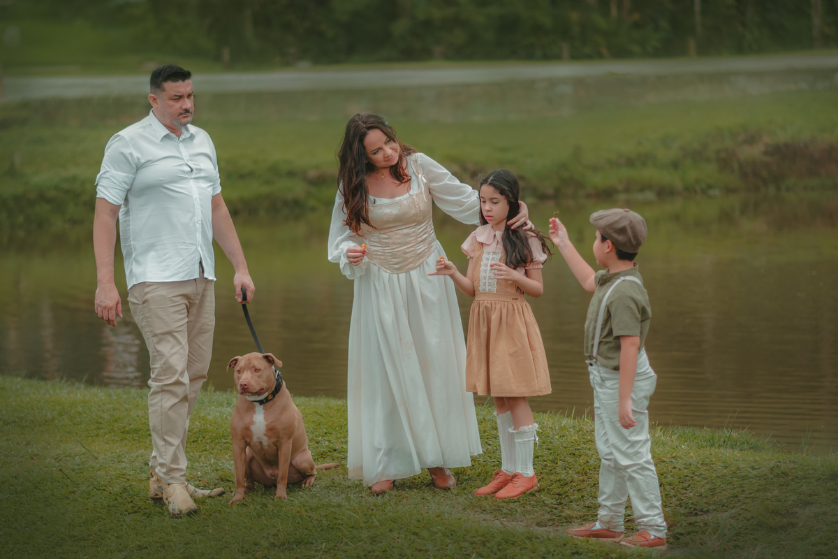ensaio fotográfico em São bernardo do campo com estilo Cottagece. Fotografia artística de família estilo vintage.