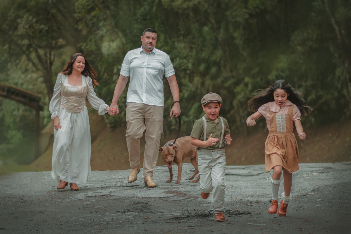 ensaio fotográfico em São bernardo do campo com estilo Cottagece. Fotografia artística de família estilo vintage.