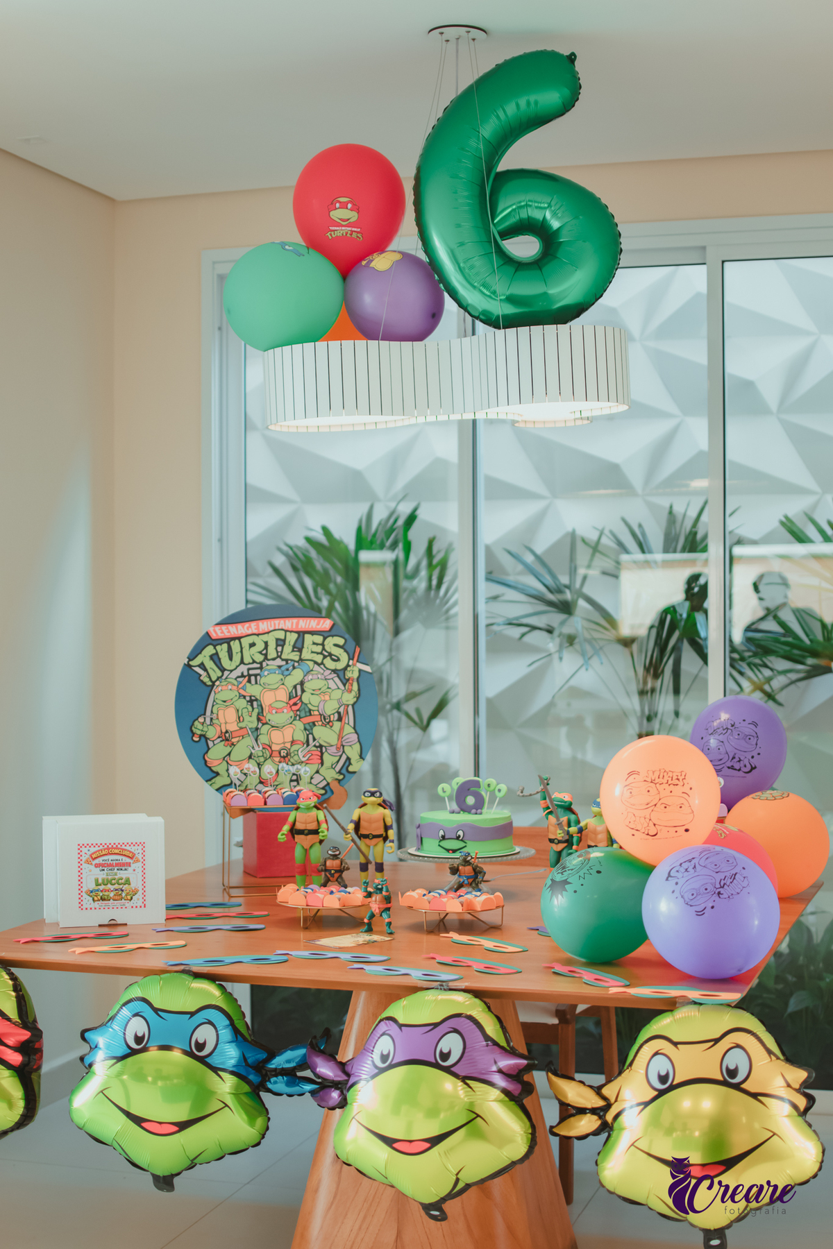 decoração de aniversário tema tartaruja ninjas.