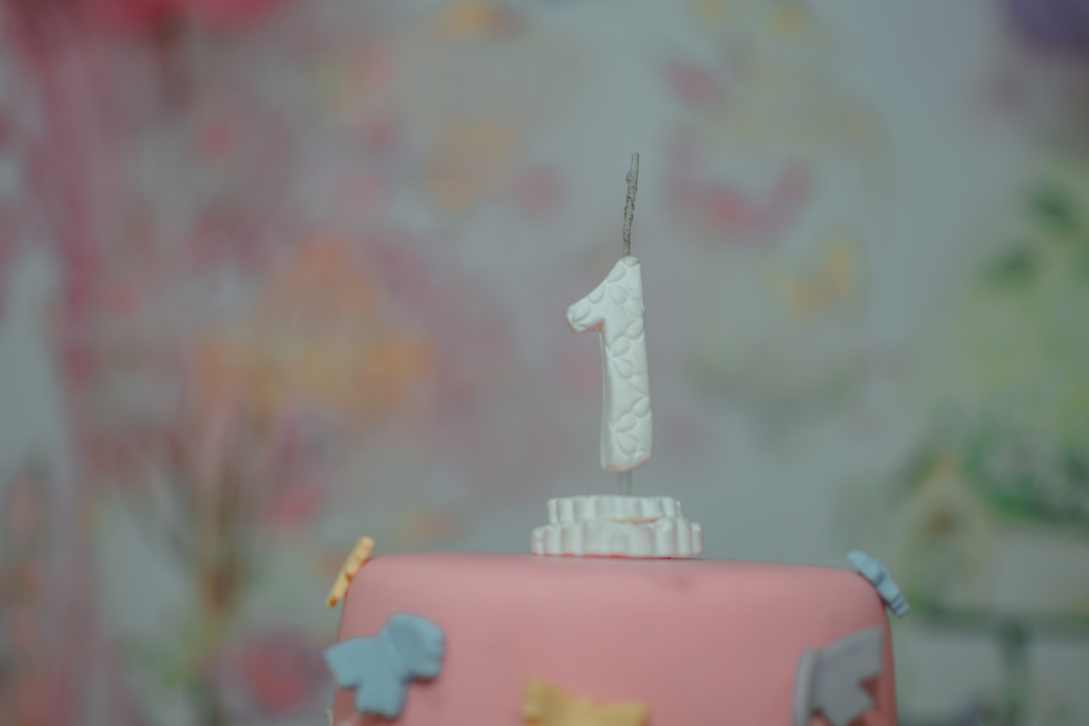 Vela de aniversário de 1 ano.