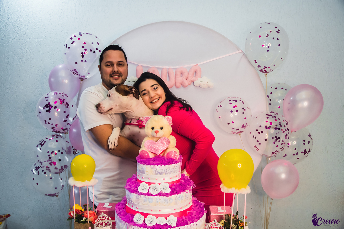 Fotografia de chá de bebê, decoração, chá de bebê de menina. Evento em São Bernardo do Campo.