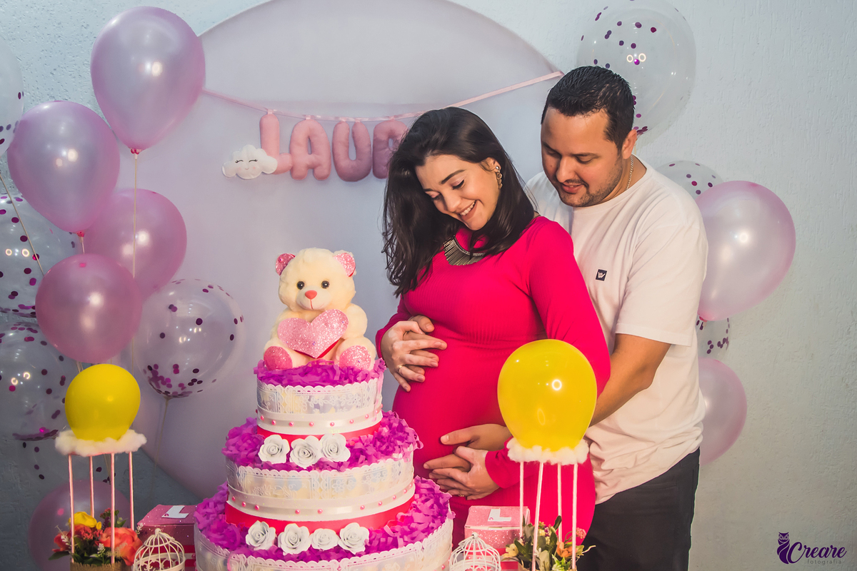 Fotografia de chá de bebê, decoração, chá de bebê de menina. Evento em São Bernardo do Campo.