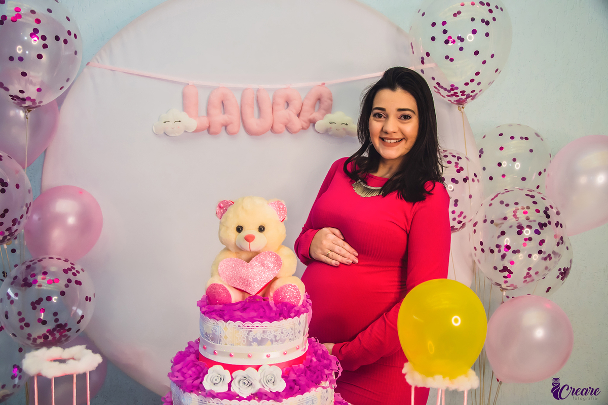 Fotografia de chá de bebê, decoração, chá de bebê de menina. Evento em São Bernardo do Campo.