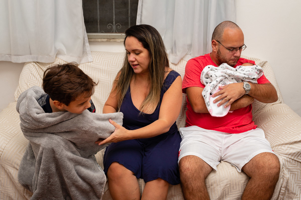 Fotografia Documental de Família, Ensaio Documental de Família, Ensaio de Família em casa no Rio de Janeiro