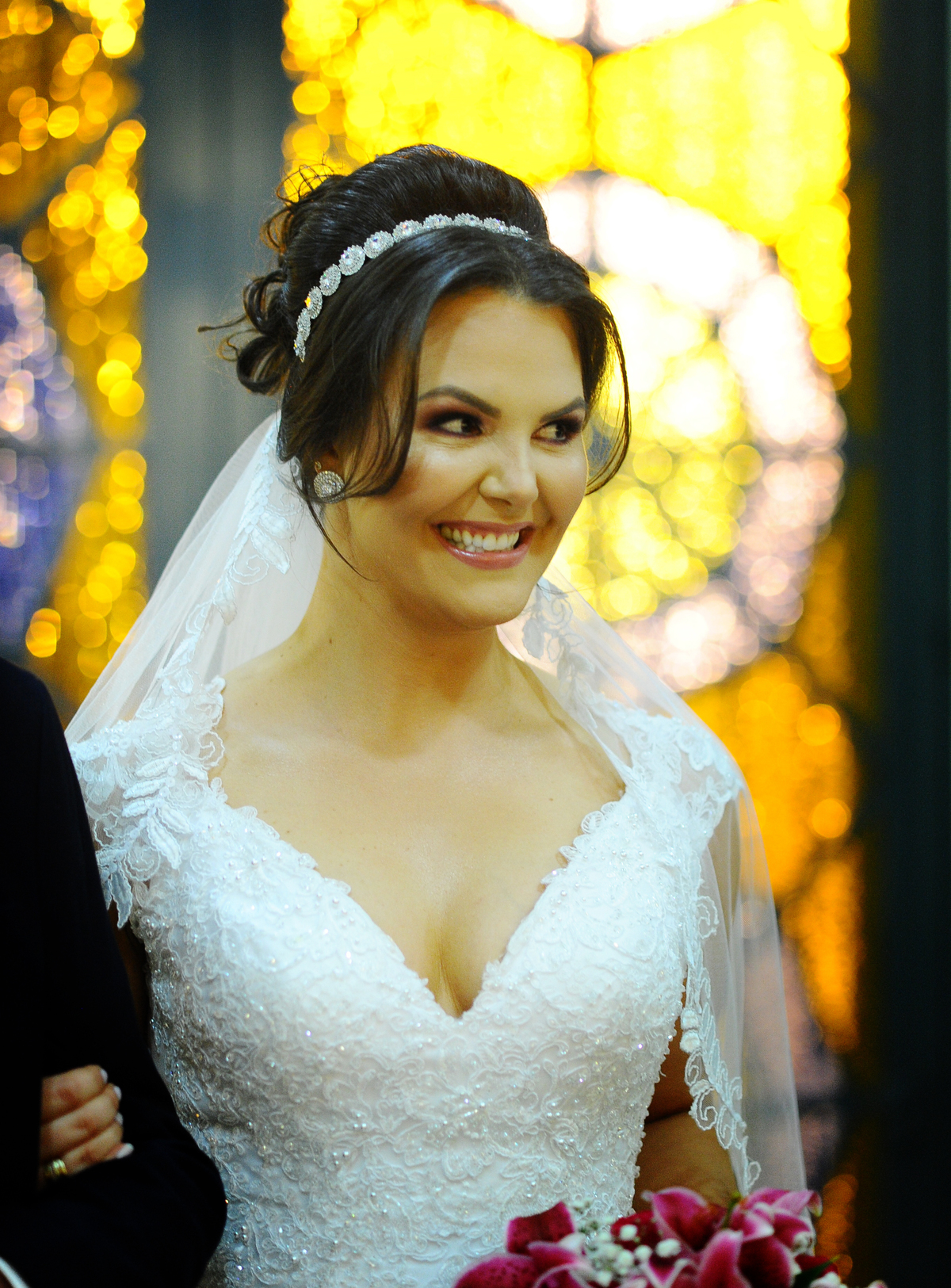 Vania chegando na Cerimonia