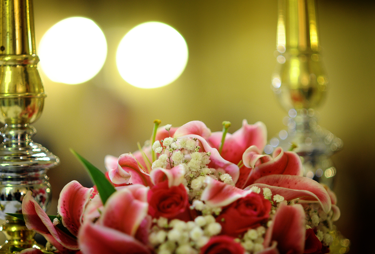 a flores do casamento