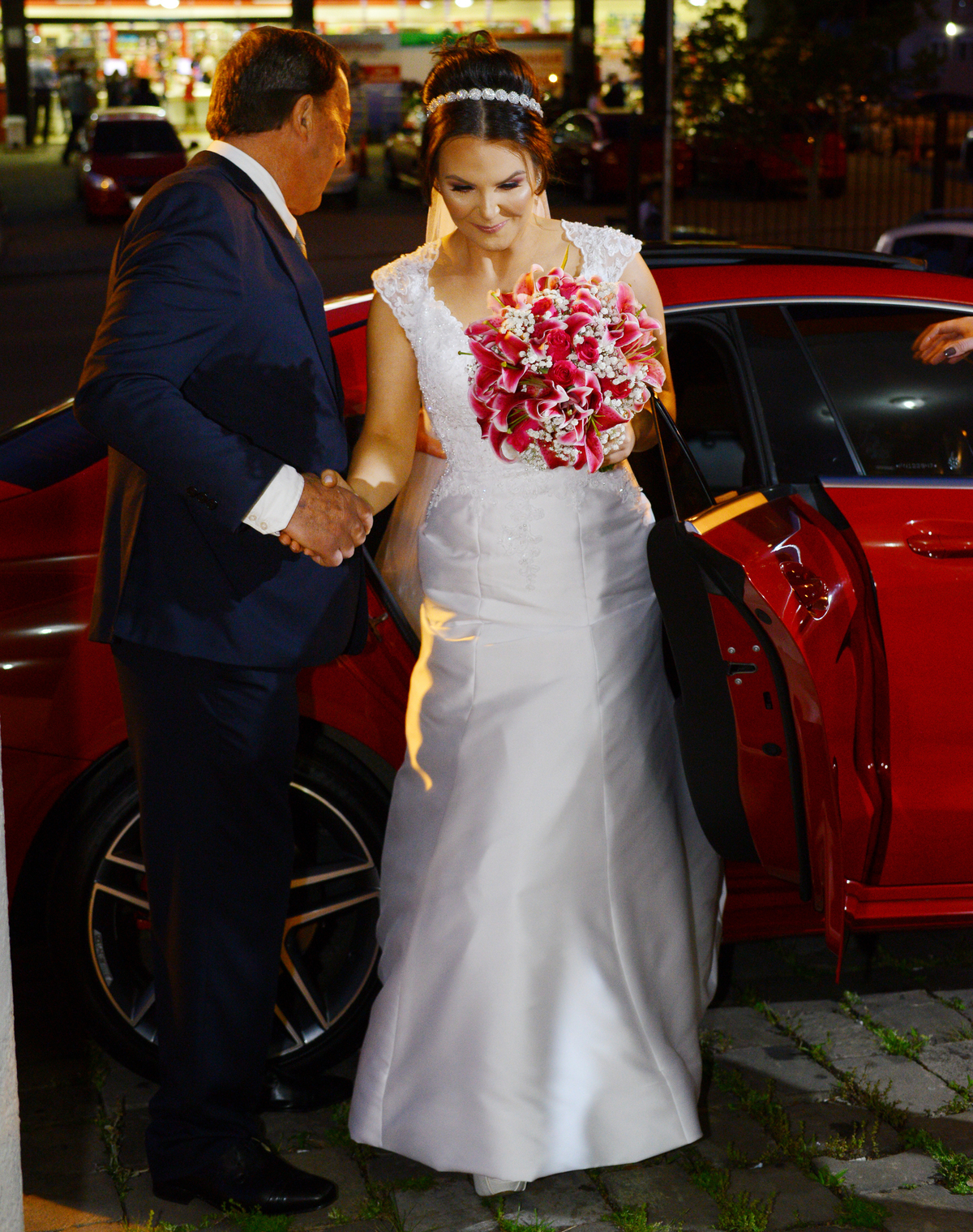 Vania chegando na Cerimonia