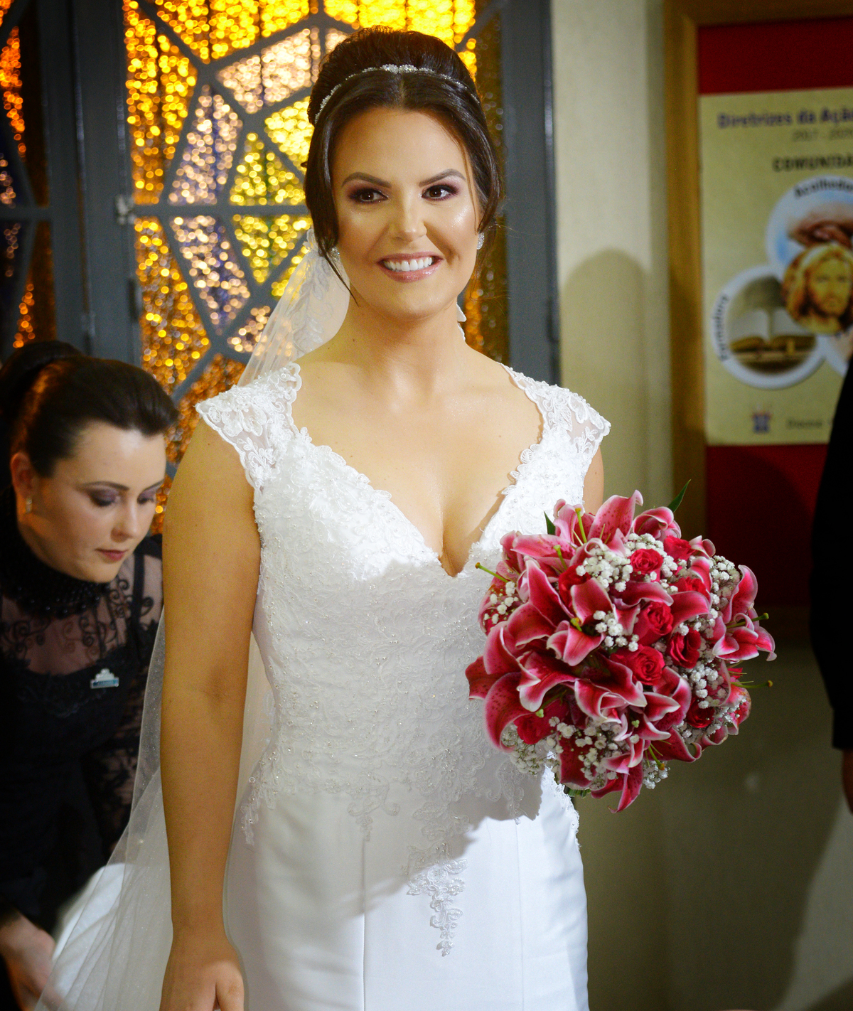 Vania chegando na Cerimonia