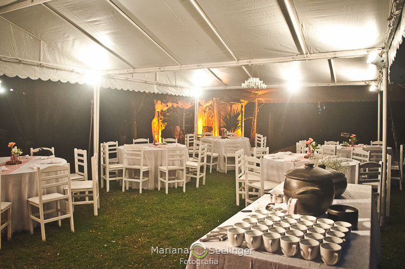 o local do casamento preparado