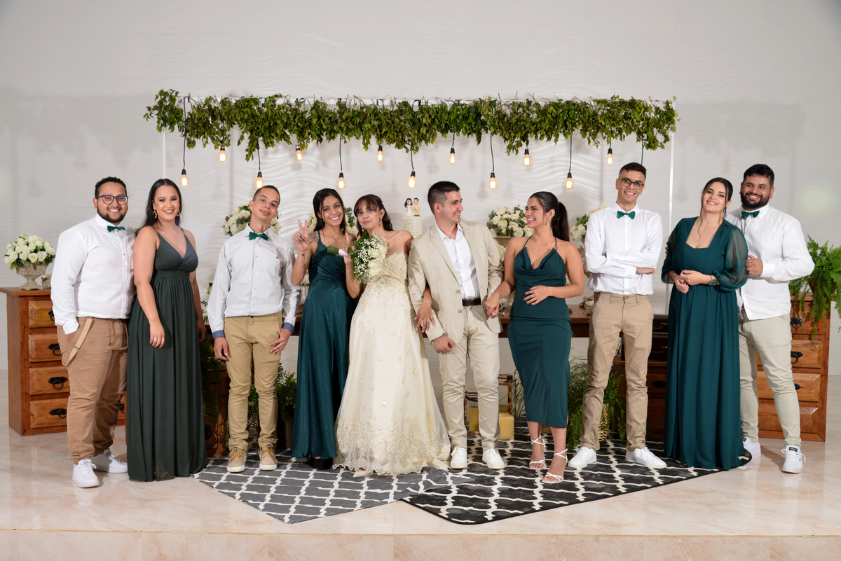 Recepção de casamento no espaço Moriá