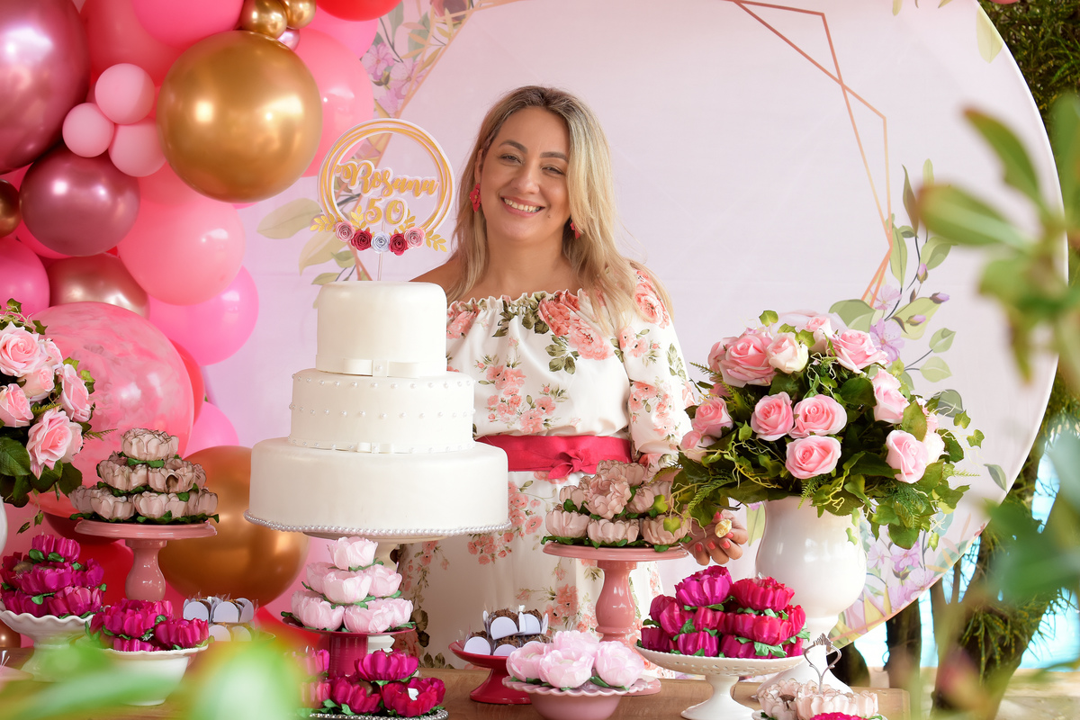 Decoração de festa de 50 anos