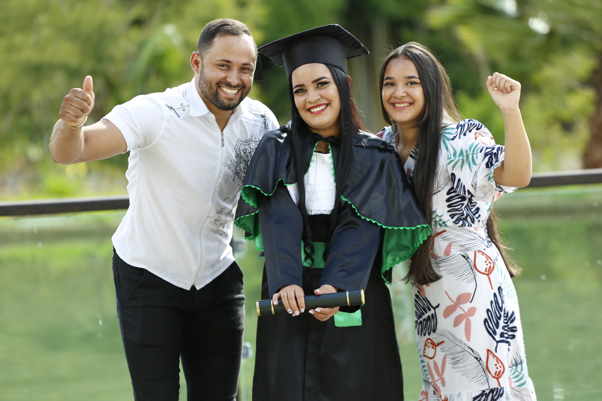 Ensaio com formandos e família