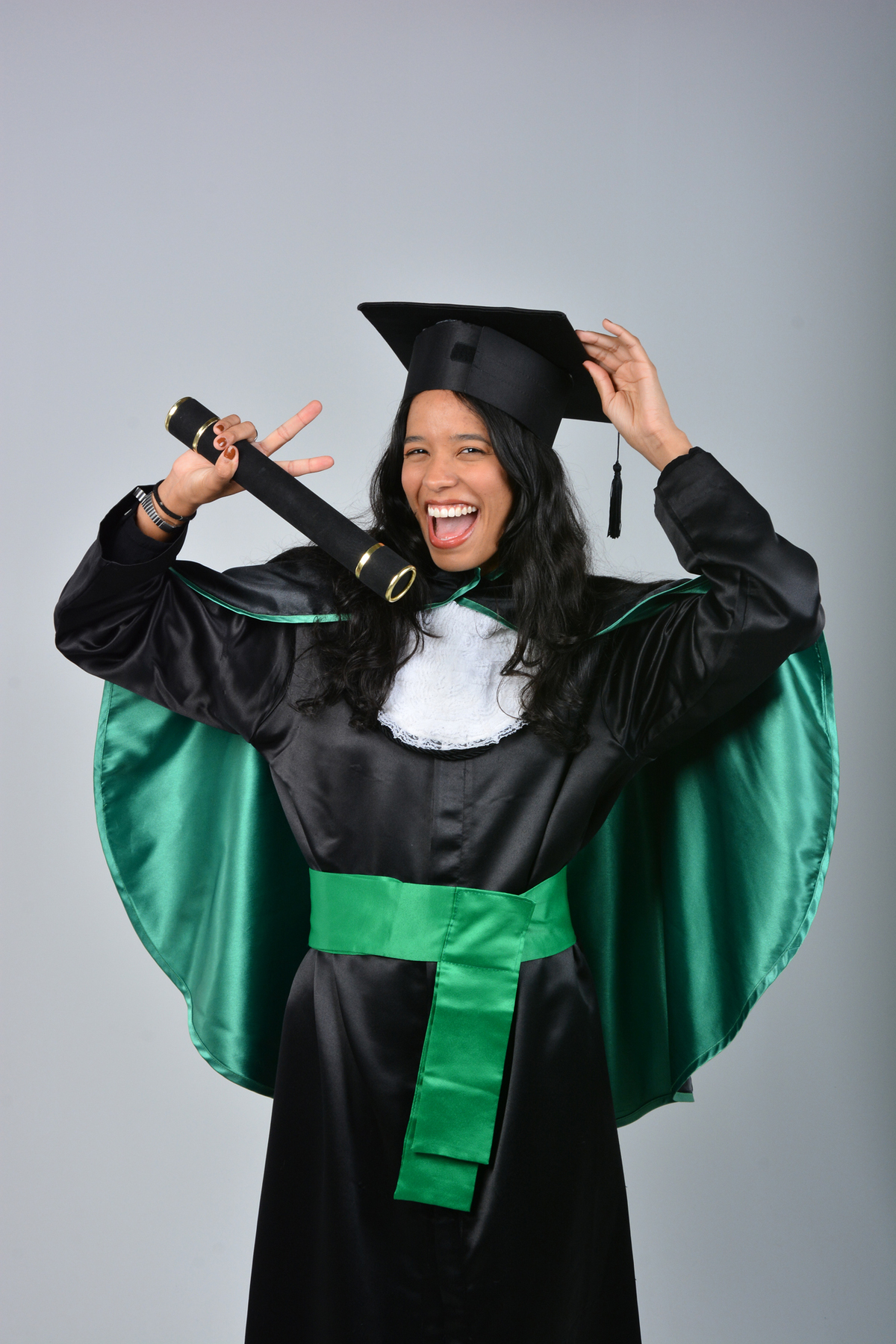 Fotos de formatura com Beca