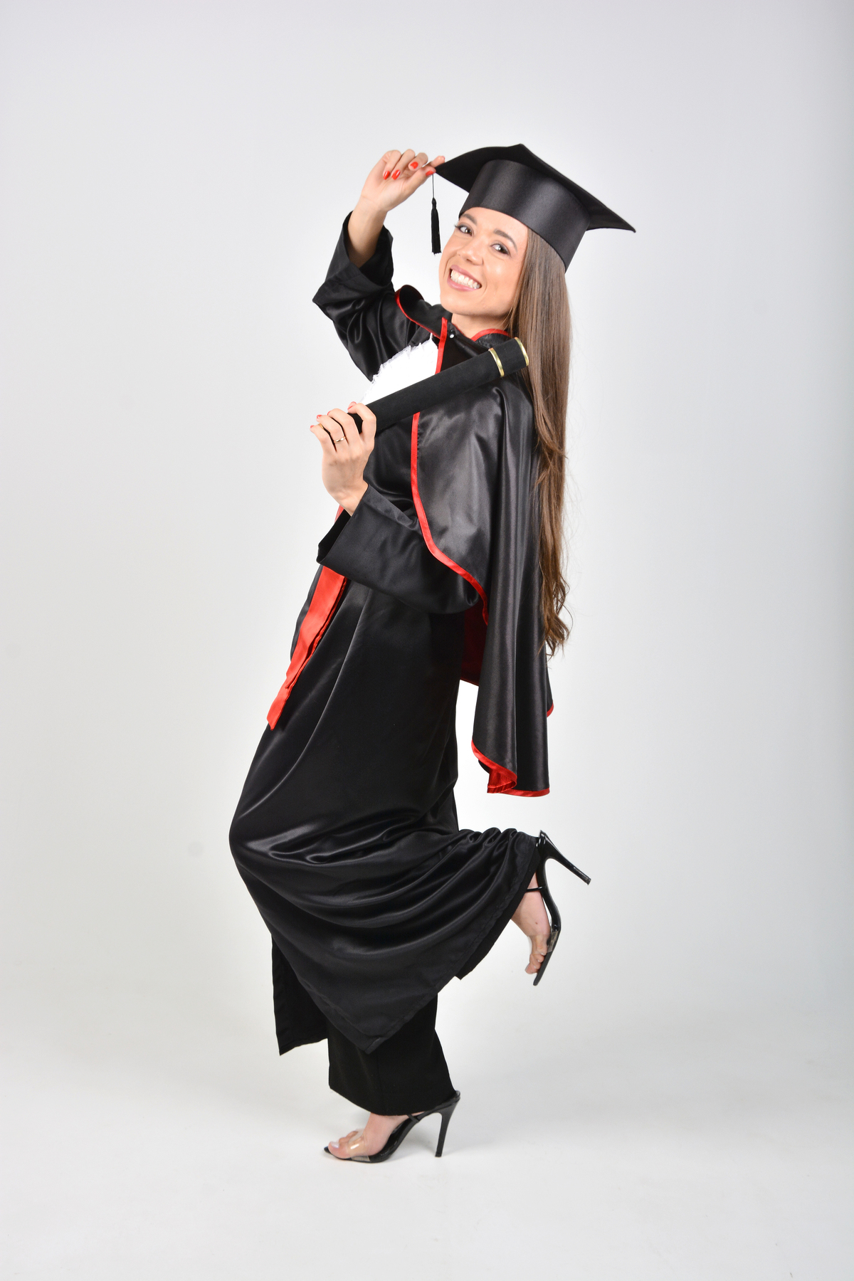 Ensaio fotográfico com Beca de formatura