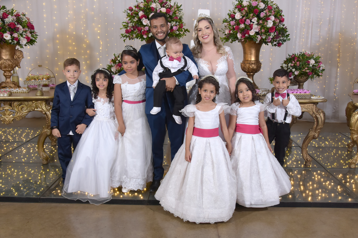 fotos de casamento no salão de festas Cerrado Palace