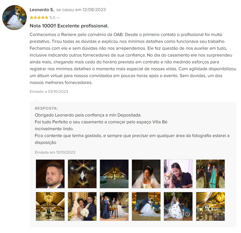 Depoimento sobre o fotografo Raniere Pedroza