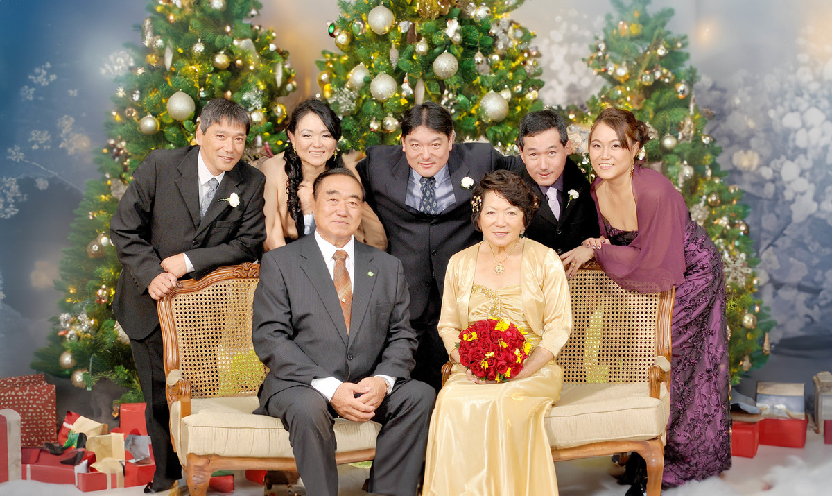 Fotos de família no Natal