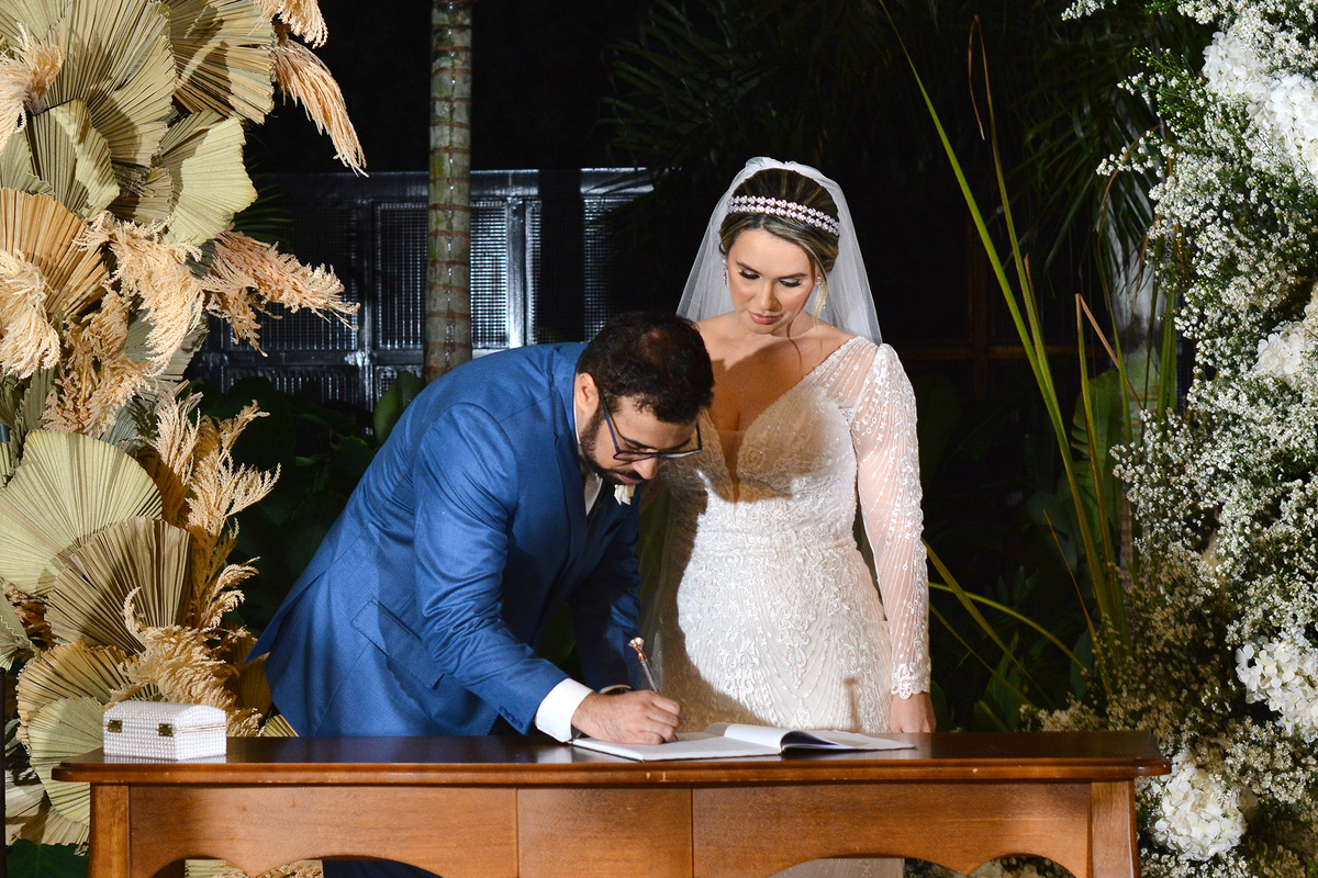 Celebração de casamento no salão de festas Imperador hall