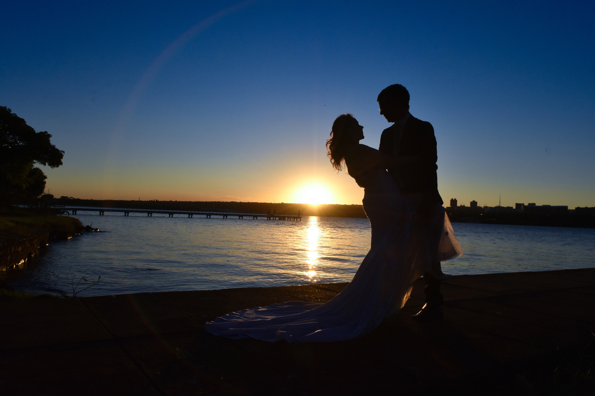 Por do sol de Brasilia Lago Paranoá