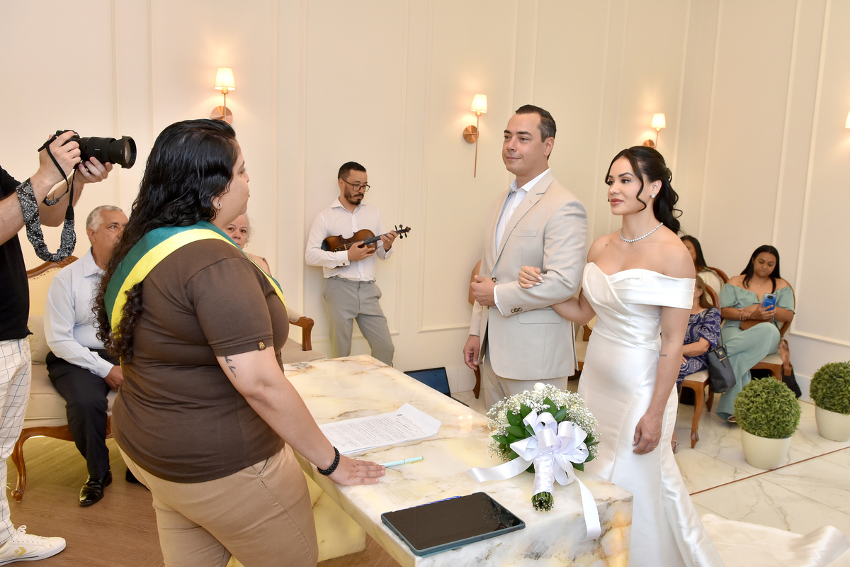 Celebração de casamento no Cartorio 