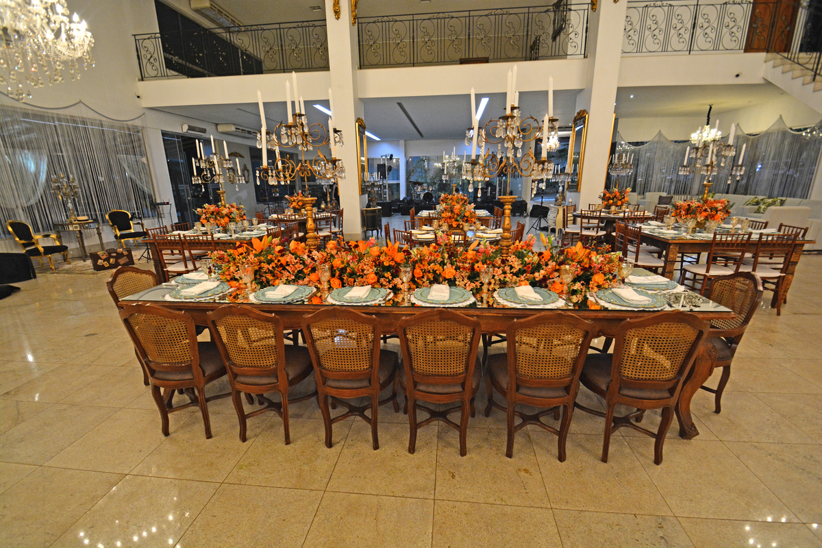 Decoração do salão de festas Porto Cristal