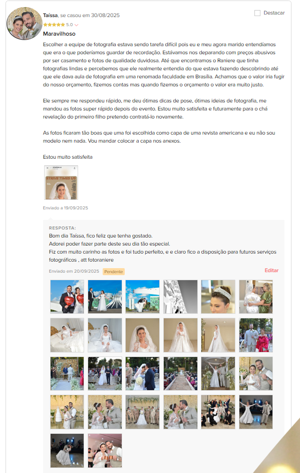 Depoimento sobre o fotografo Raniere Pedroza