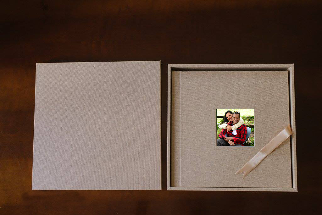 Caixa e álbum em tecido 