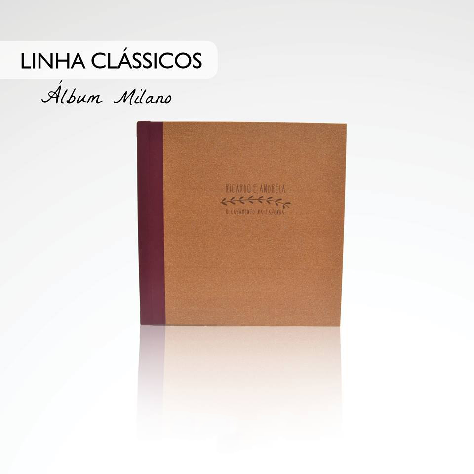 Álbum com acabamento personalizado em rolha de champanhe