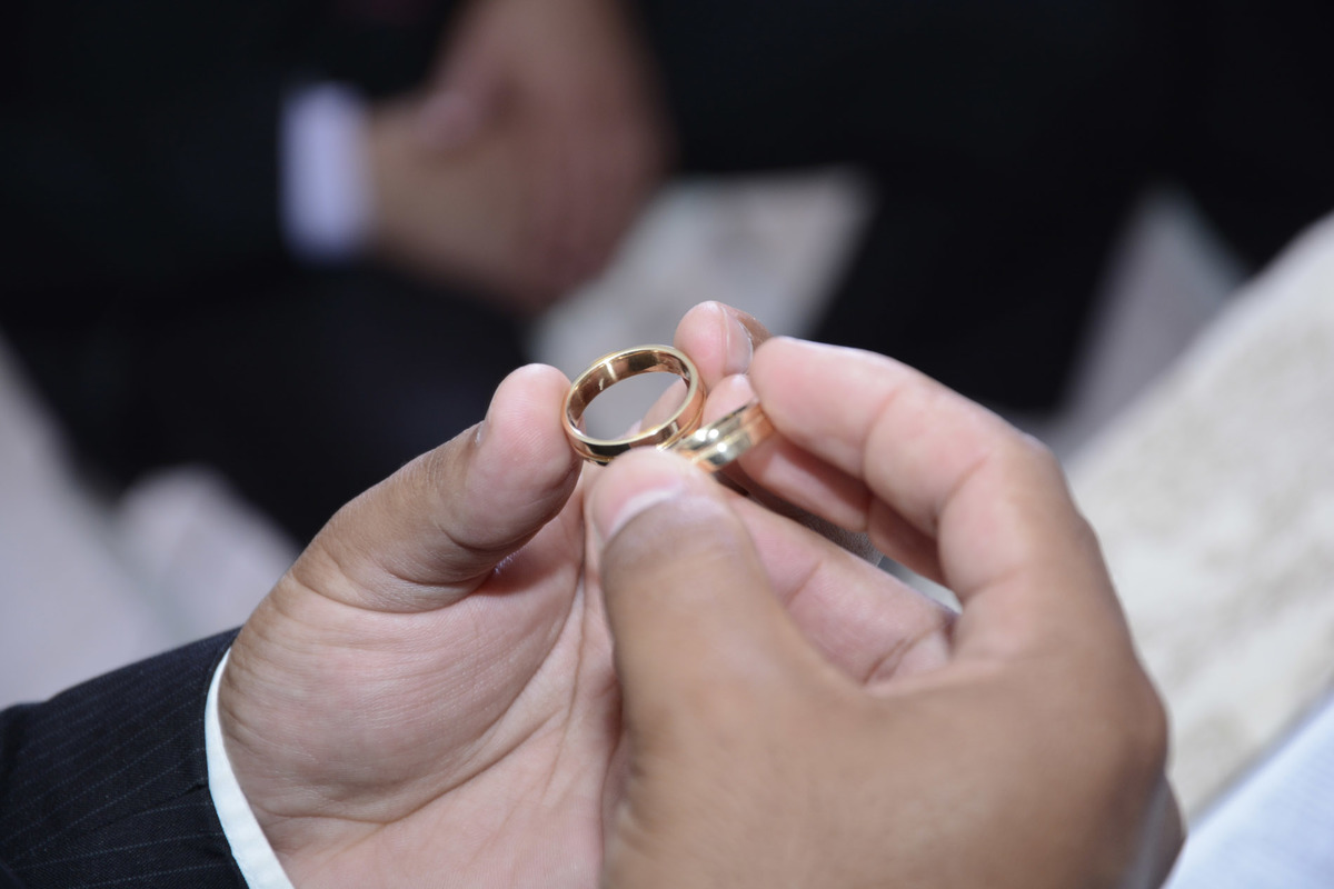 fotos de alianças -casamento no salão espaço grad Real