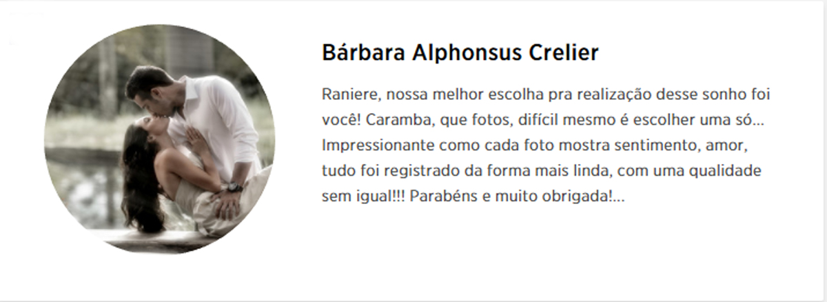 depoimento do casal sobre o fotografo Raniere Pedroza