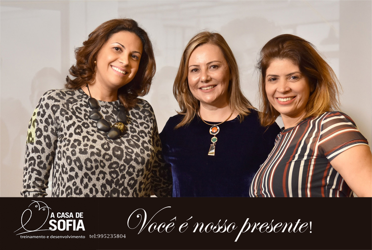 organizadoras do treinamento na casa de sofia