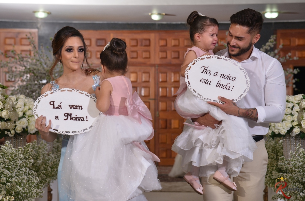 plaquinhas de entrada da noiva