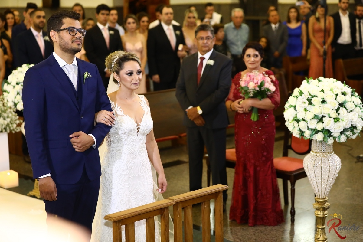 celebração de casamento na igreja Nossa Senhora da Saudê