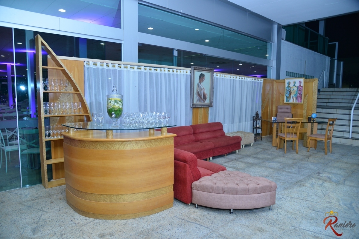 Decoração do salão de festas do clube dos medicos