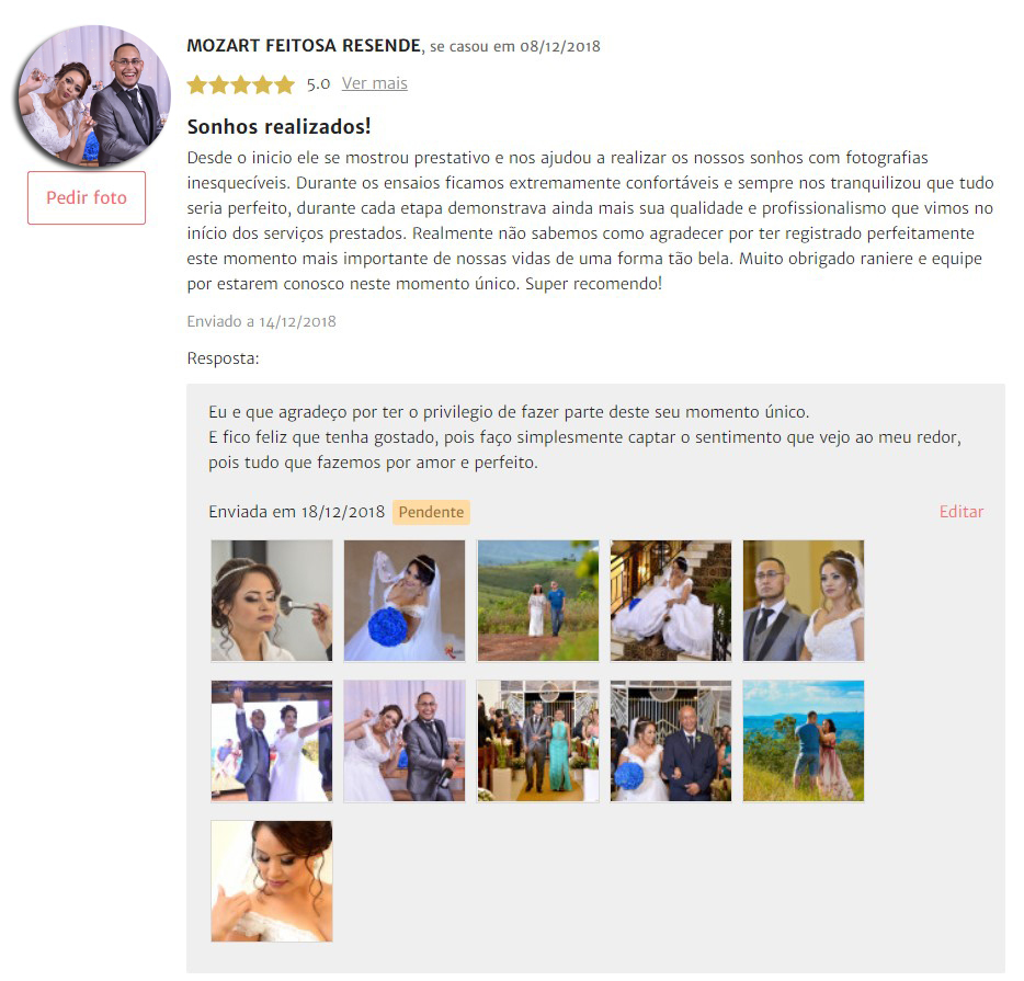 Depoimento sobre o fotografo Raniere Pedroza