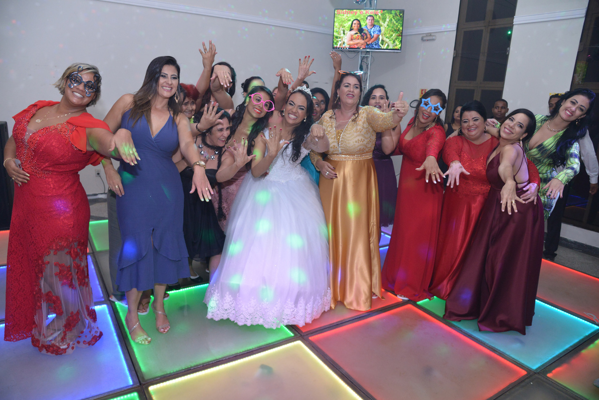 pista de lede colorida 