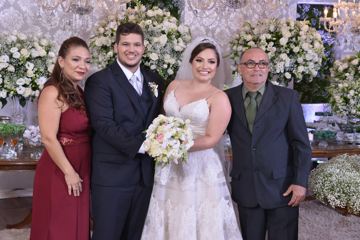 fotos com familia da noiva