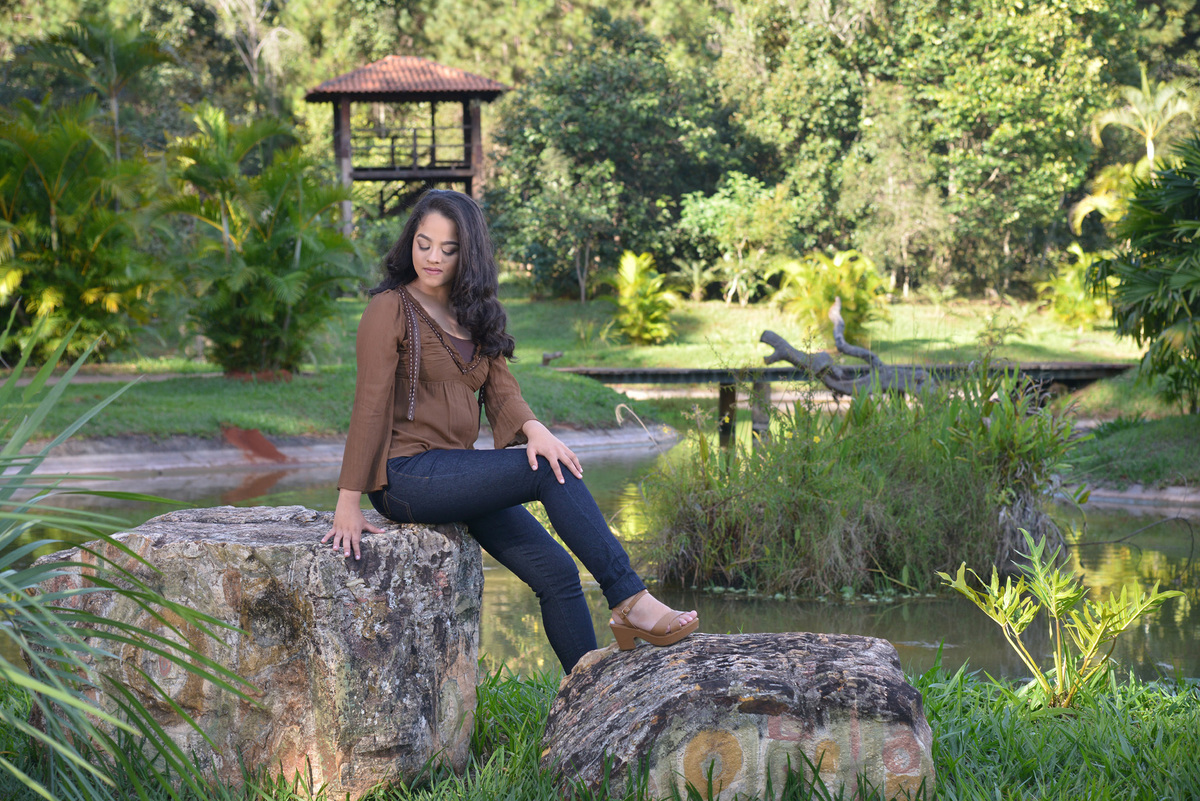 book de 15 anos no jardim botânico 