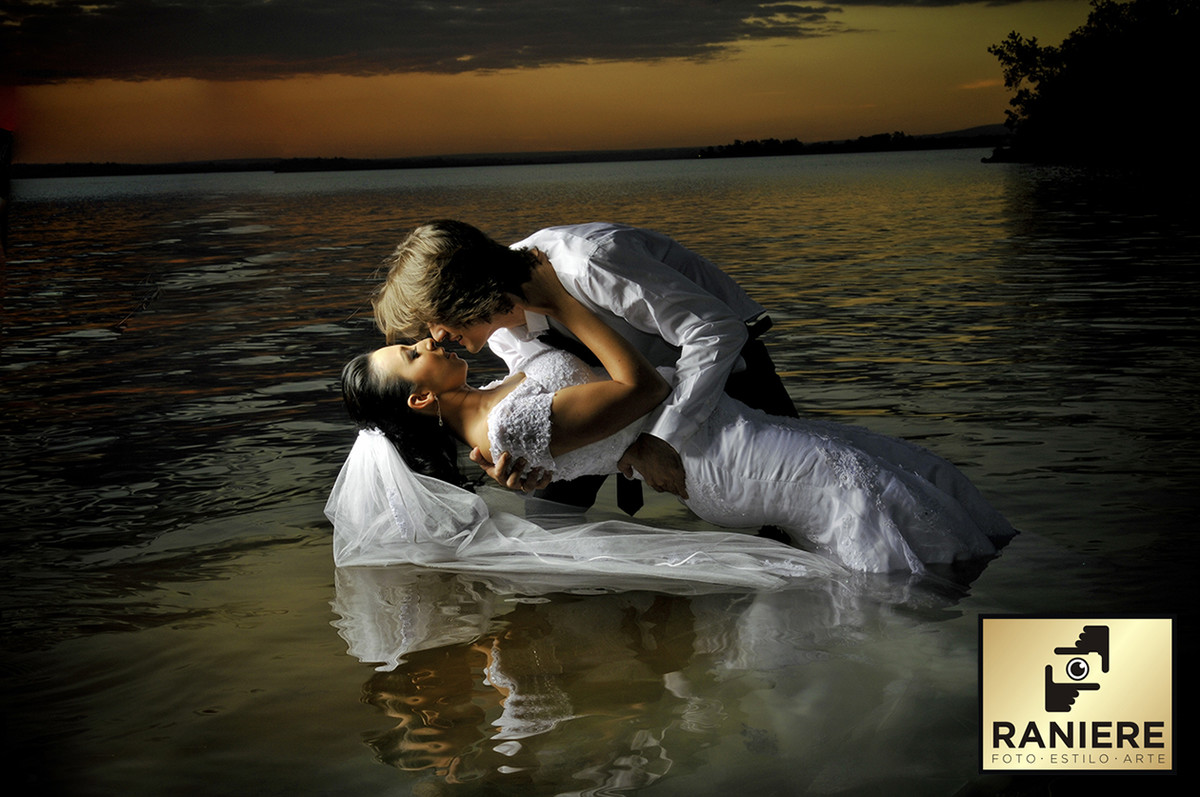 ensaio de casal no lago