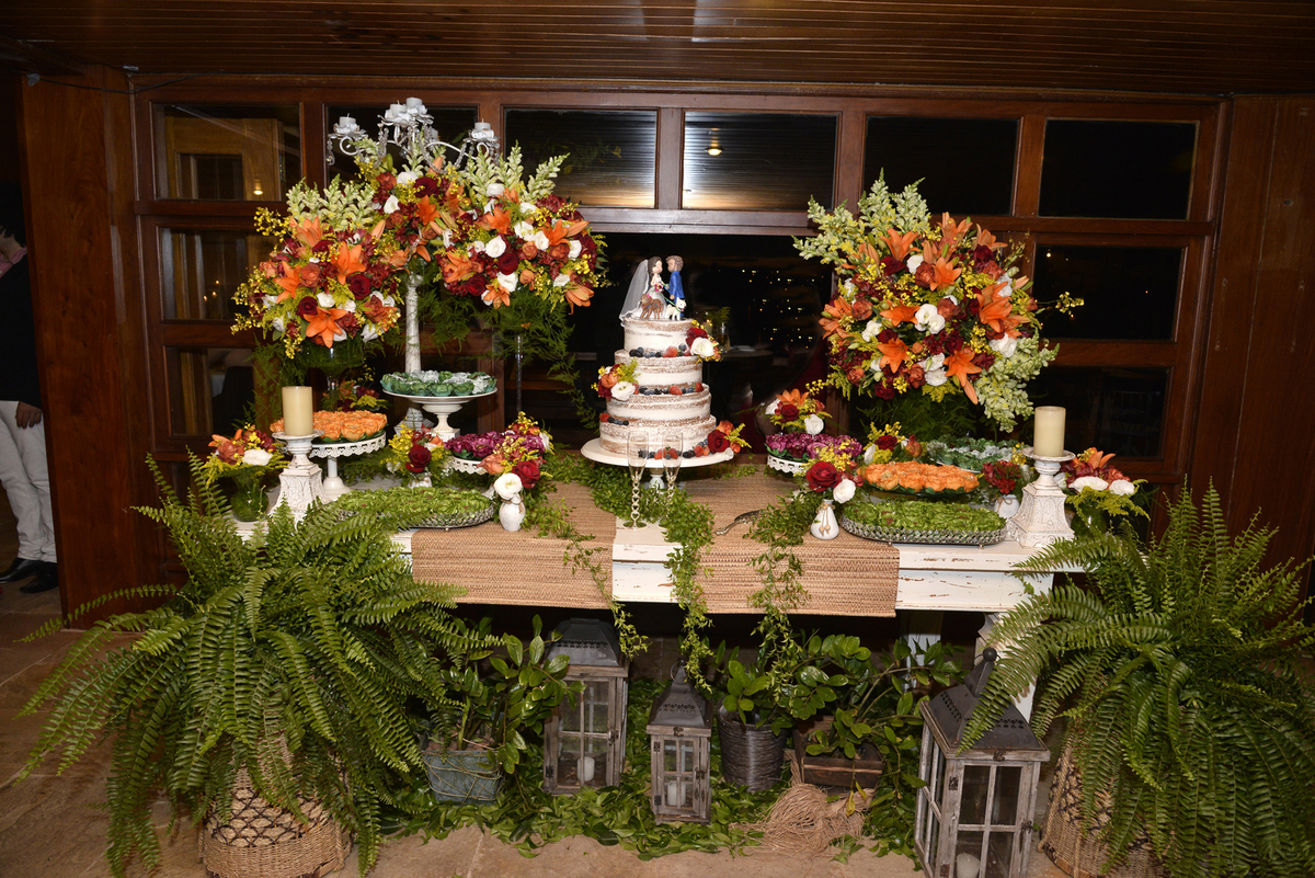 Decoração do Salão de Festas Garten Haus cafe Colonial