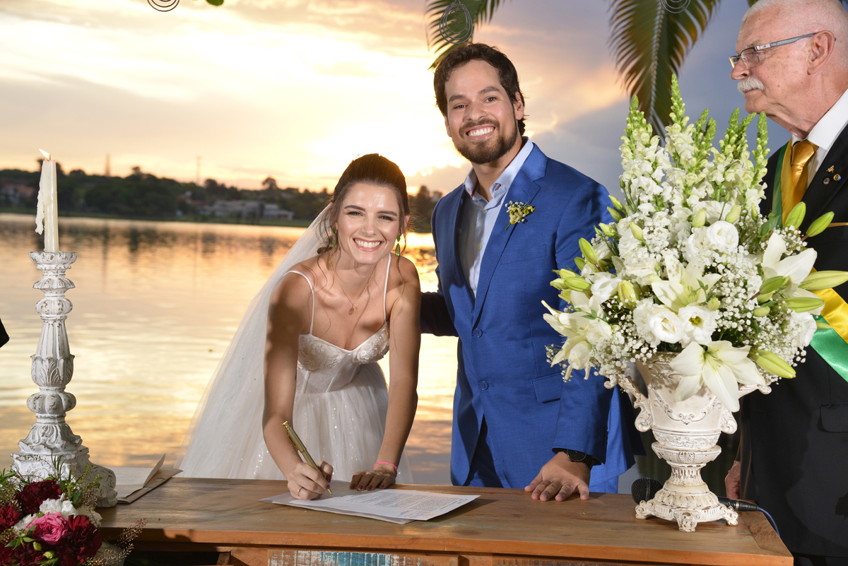 casamento no por do sol de brasilia na gartem haus