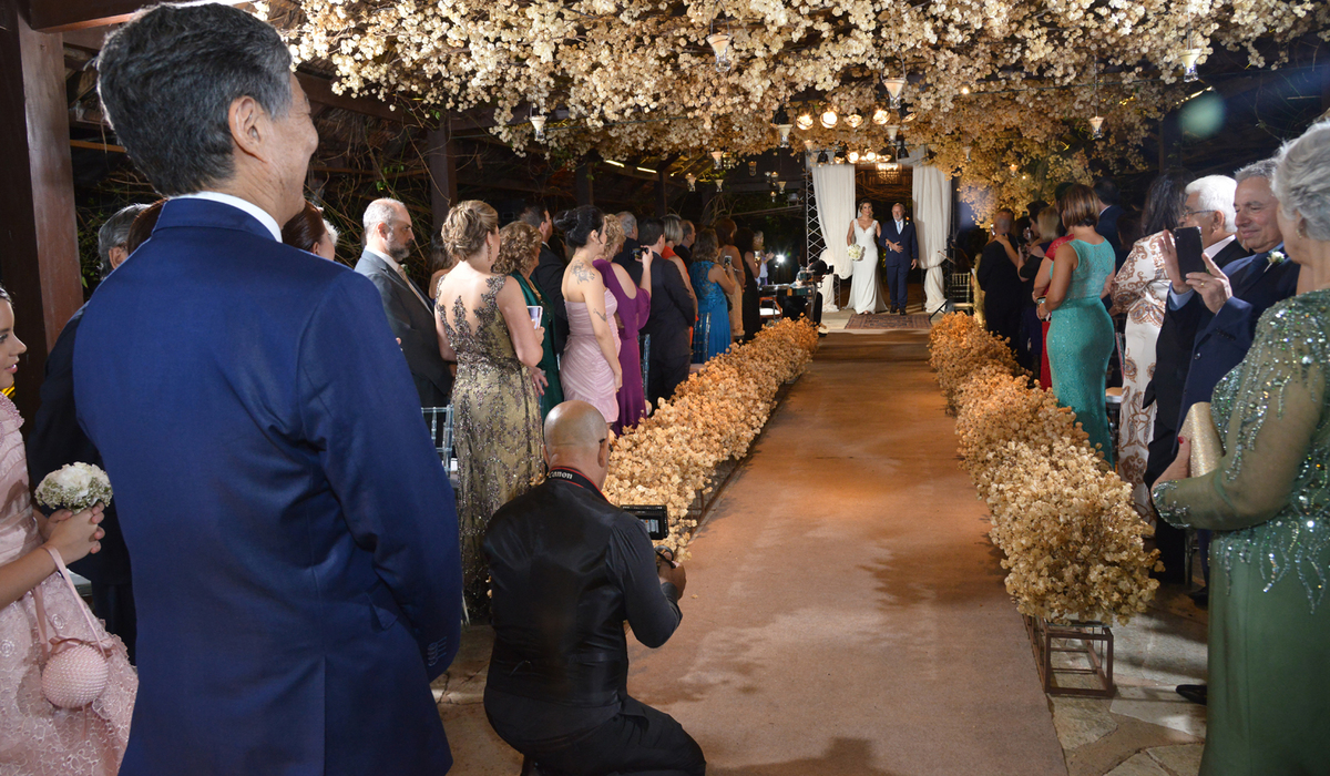 celebração de casamento no salão de festas patú Anú