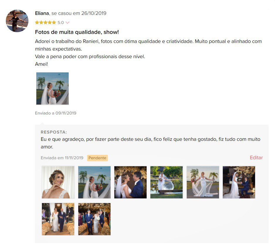  depoimento e comentário sobre fotoraniere