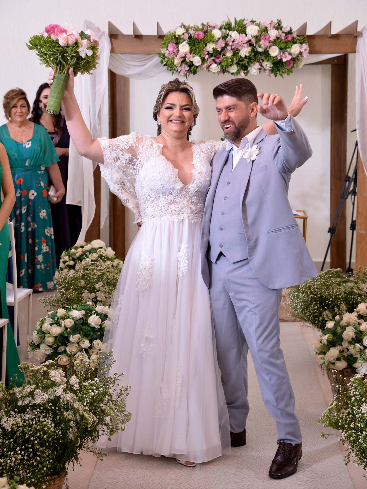 fotos de casamento no salão de festas Imperador Holl
