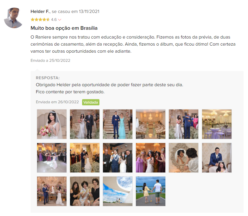 Comentário sobre o fotografo Raniere Pedroza