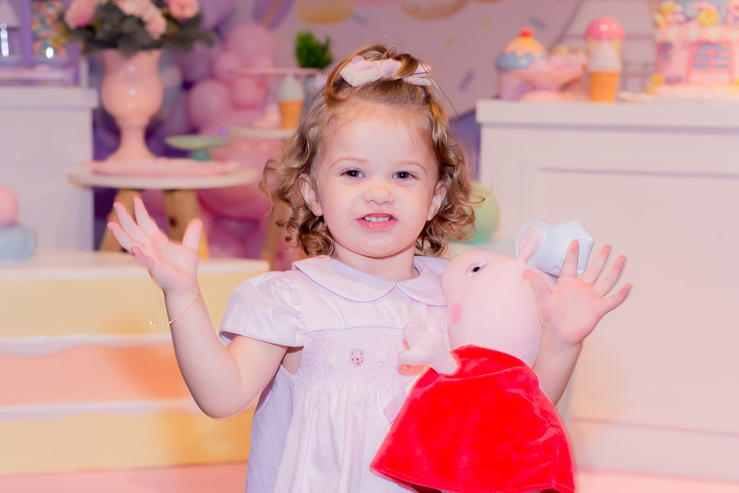 Fotografia de festa infantil de menina em Maringa
