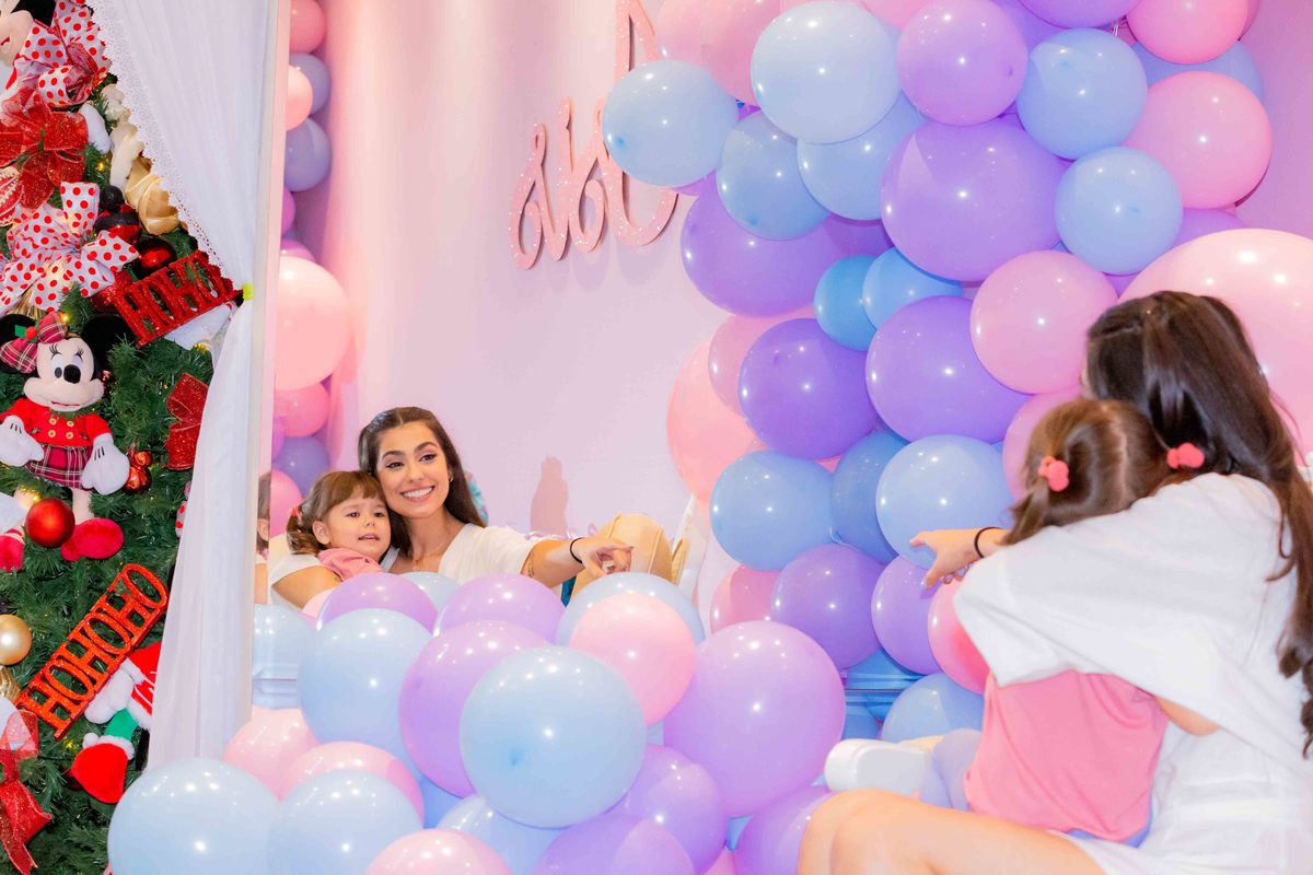 Foto de aniversariante com a mamae